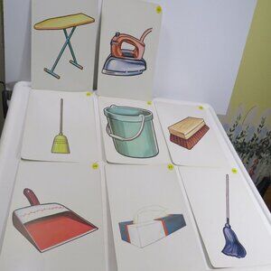 Peabody 1960s Cleaning & Household Items (8) cards Vintage Artwork